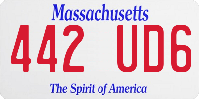 MA license plate 442UD6