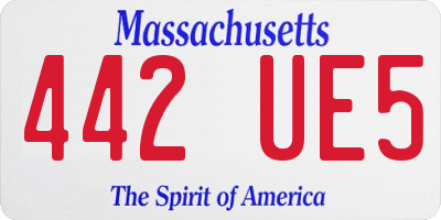 MA license plate 442UE5
