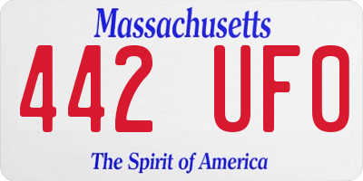 MA license plate 442UF0