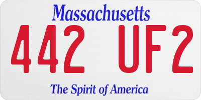 MA license plate 442UF2