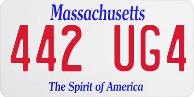 MA license plate 442UG4