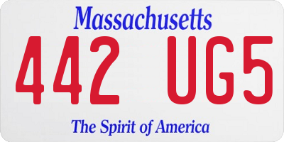MA license plate 442UG5