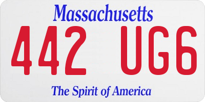 MA license plate 442UG6