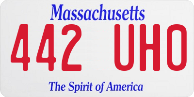 MA license plate 442UH0