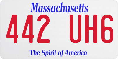 MA license plate 442UH6