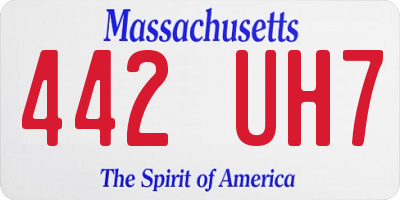 MA license plate 442UH7