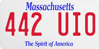 MA license plate 442UI0