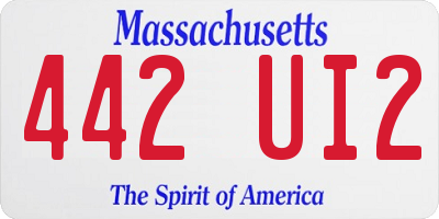 MA license plate 442UI2