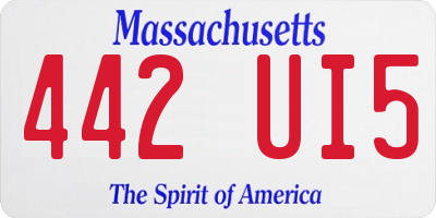 MA license plate 442UI5