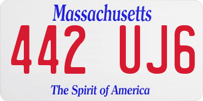 MA license plate 442UJ6