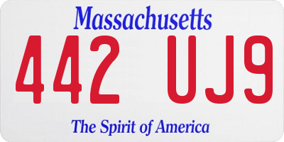 MA license plate 442UJ9