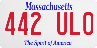 MA license plate 442UL0