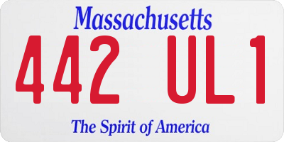 MA license plate 442UL1