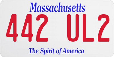 MA license plate 442UL2