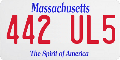 MA license plate 442UL5