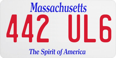 MA license plate 442UL6