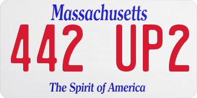 MA license plate 442UP2