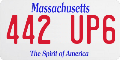 MA license plate 442UP6