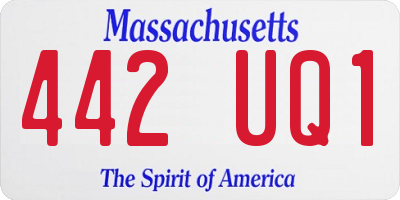 MA license plate 442UQ1