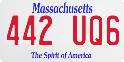 MA license plate 442UQ6
