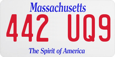 MA license plate 442UQ9