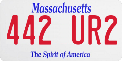 MA license plate 442UR2