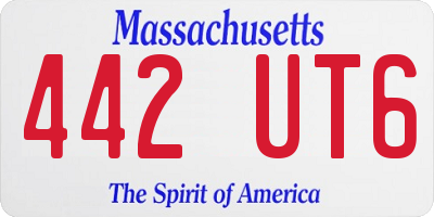 MA license plate 442UT6