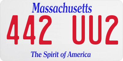 MA license plate 442UU2