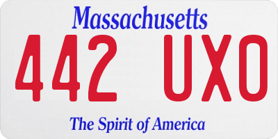 MA license plate 442UX0