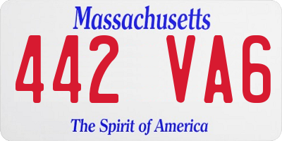 MA license plate 442VA6