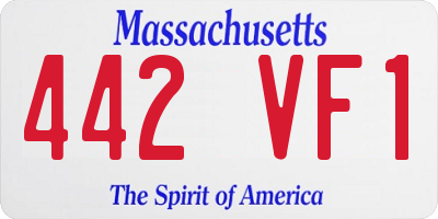 MA license plate 442VF1