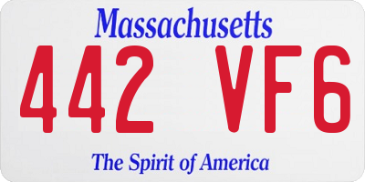 MA license plate 442VF6