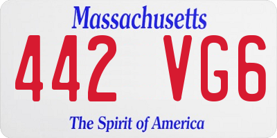 MA license plate 442VG6