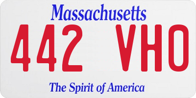 MA license plate 442VH0