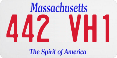 MA license plate 442VH1