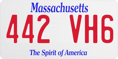 MA license plate 442VH6