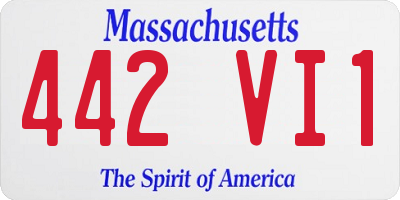MA license plate 442VI1