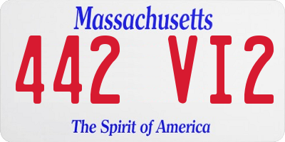 MA license plate 442VI2