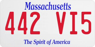 MA license plate 442VI5