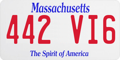 MA license plate 442VI6