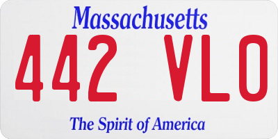 MA license plate 442VL0