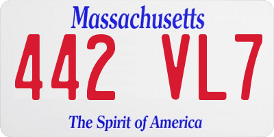MA license plate 442VL7