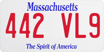 MA license plate 442VL9