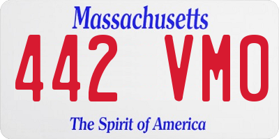 MA license plate 442VM0