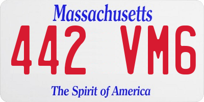 MA license plate 442VM6