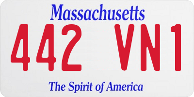 MA license plate 442VN1