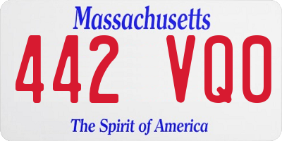 MA license plate 442VQ0
