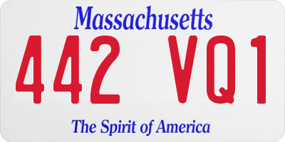 MA license plate 442VQ1