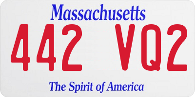 MA license plate 442VQ2