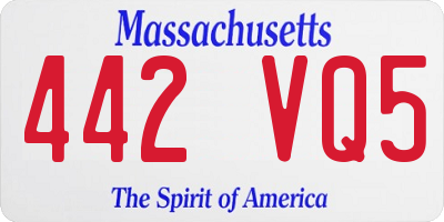 MA license plate 442VQ5